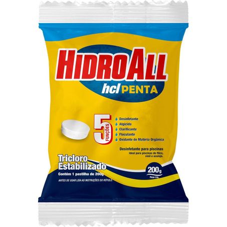 Hcl penta 5 em 1 cloro tablete 200gr