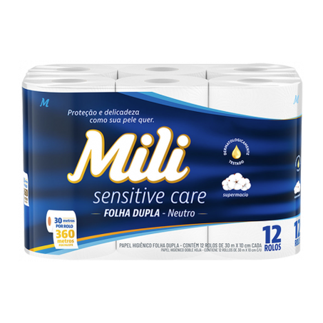 Papel hig mili f.dupla sensitive 30m neutro c/12