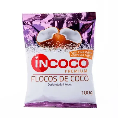 Flocos Coco Ralado Incoco Integral 1kg