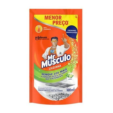 Detergente Desengordurante Mr Músculo Cozinha Sachê 400ml