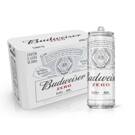 CERVEJA BUDWEISER ZERO SLIM 350ML