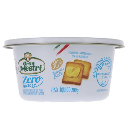 Manteiga Extra Gran Mestri com Sal Zero Lactose Pote 200gr 360-4