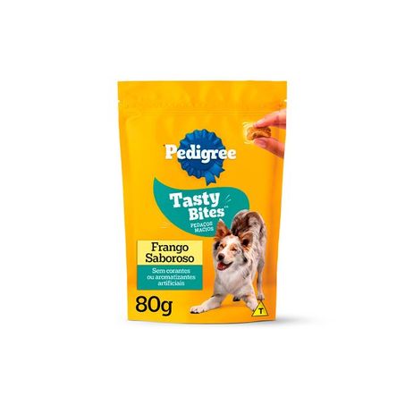 Biscoito caes tasty bites frango pedigree 80g