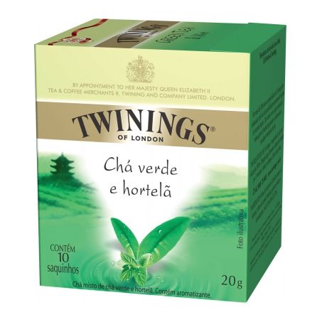 CHÁ TWININGS VERDE HORTELÃ CAIXA C/10 UN