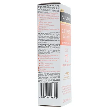 PROTETOR SOLAR FACIAL NEUTROGENA SUN FRESH DERM CARE SEM COR FPS 70 40G 360-11