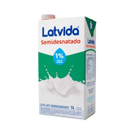 LEITE LATVIDA 1L SEMI-DESNATADO 