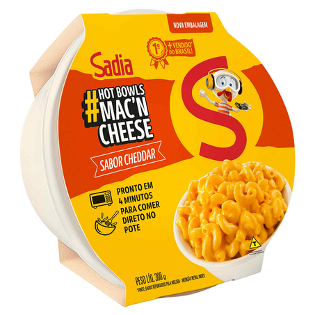 MACARRÃO MACN CHEESE SADIA CHEDDAR 300G 