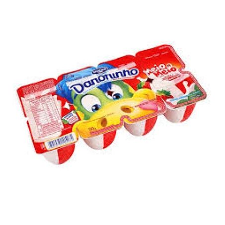 Petit Suisse Danoninho Meio A Meio Leitinho E Morango Bandeja 320G