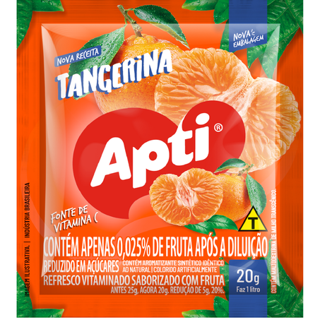 Refresco em po apti 20g tangerina (faz 1 litro)