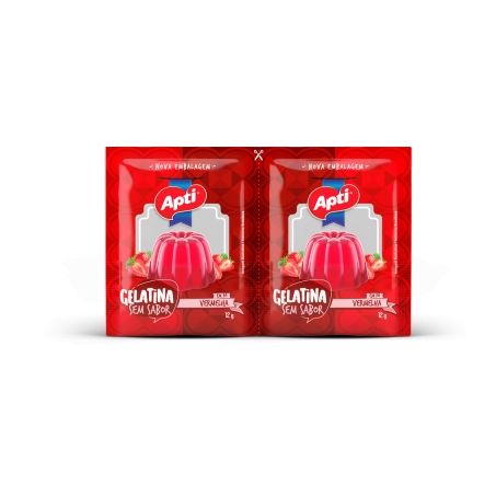 GELATINA SEM SABOR APTI 24G VERMELHA