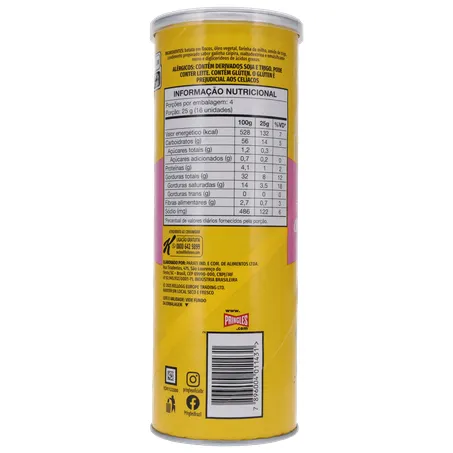 SALGADINHO BATATA PRINGLES GOSTINHO BRAZUCA GALINHA CAIPIRA LATA 100G 360-12