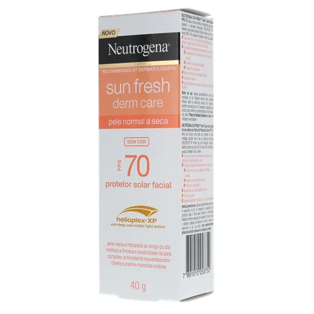 PROTETOR SOLAR FACIAL NEUTROGENA SUN FRESH DERM CARE SEM COR FPS 70 40G 360-3
