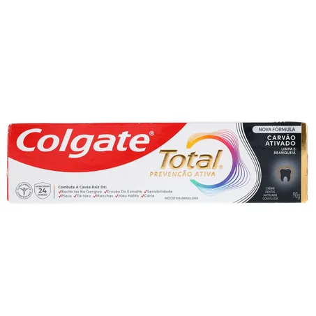 CREME DENTAL COLGATE TOTAL 12 CARVÃO ATIVADO 90G