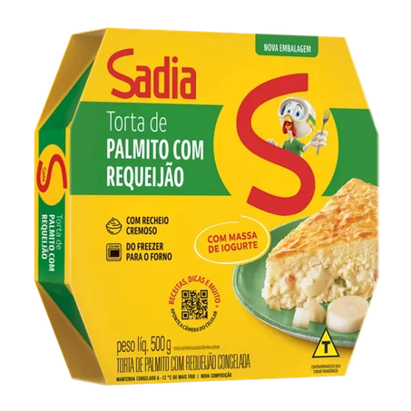 TORTA PALMITO COM REQUEIJÃO SADIA 500G