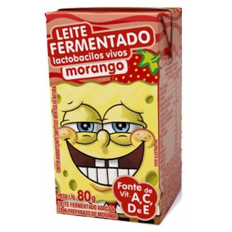 LEITE FERM BOB ESPONJA 80G MORANGO TP