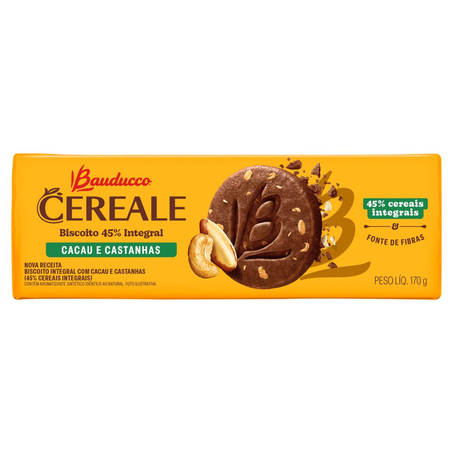 Biscoito Cereale Bauducco 170g - Cacau e Castanhas