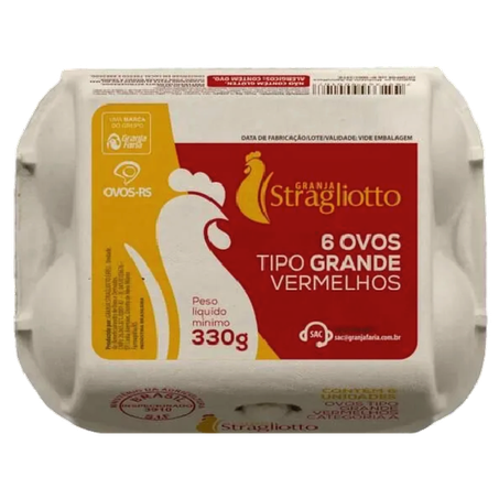 Ovos vermelhos Stragliotto com 6 un