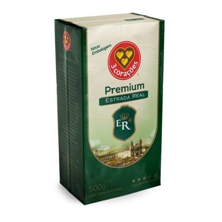 Cafe torrado e moído estrada real 3 corações 500g