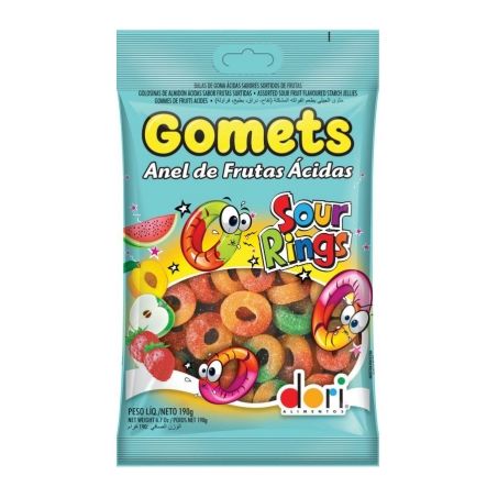 Goma dori gomets anel de frutas ácidas 190g