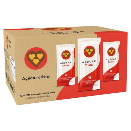 AÇÚCAR CRISTAL 3 CORAÇÕES 400UN