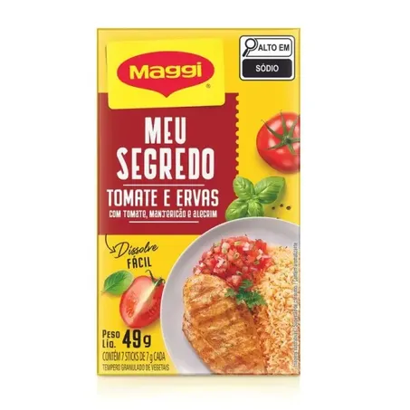 Tempero Granulado de Vegetais Maggi Tomate e Ervas Caixa 49gr