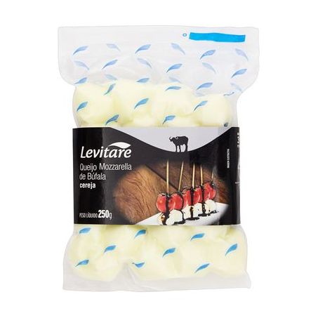 QUEIJO LEVITARE BUF MOZZ CEREJINHA VACUO 250G