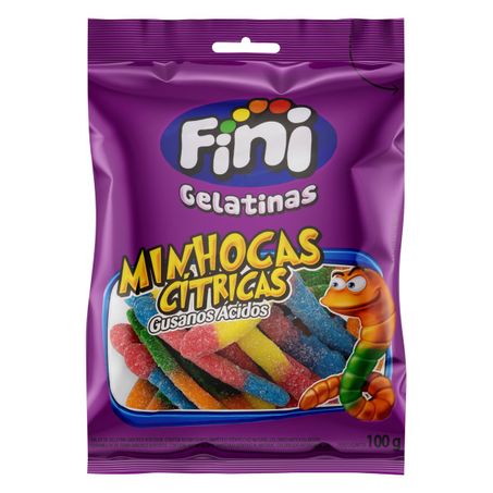 BALAS DE GELATINA SORTIDA MINHOCAS CÍTRICAS FINI