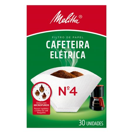 Filtro de papel para cafeteira elétrica melitta nº 4