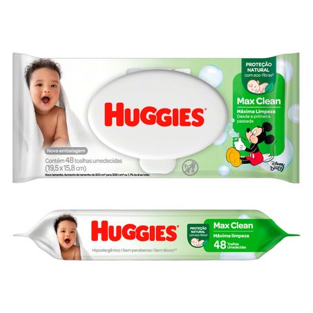 TOALHA UMEDECIDA DISNEY BABY HUGGIES MAX CLEAN