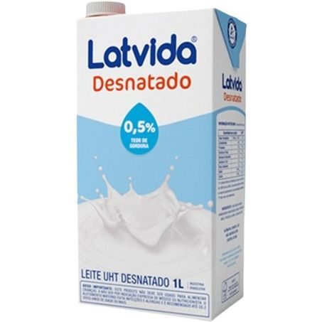 Leite lat vida desnatado 1l