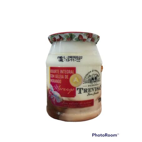 Iogurte trevisan 170g integral com geleia de morango