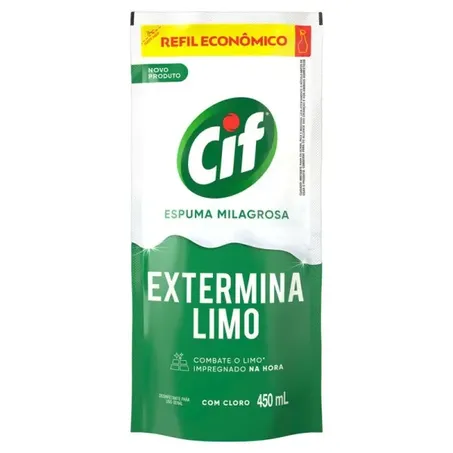 Desinfetante Cif 450ml Exterminio Limo Espuma Milagrosa Refil
