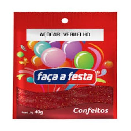 Acucar colorido horta sabor 40gr vermelh