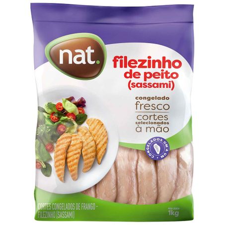 Filézinho Sassami de Frango Nat Congelado Iqf Embalagem 1KG