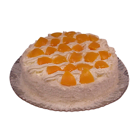 TORTA RECHEIO PÊSSEGO E DOCE LEITE