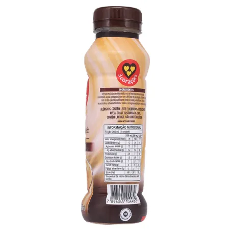 BEBIDA LACTEA 3 CORAÇÕES PINGADO 260ML 360-10