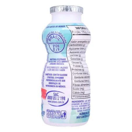 Bebida Láctea Fermentada Batavo Pense Zero Morango 170g 360-11