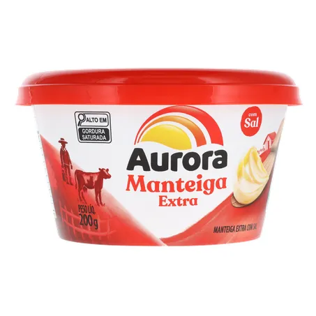 Manteiga extra com sal aurora pote 200g 360-35