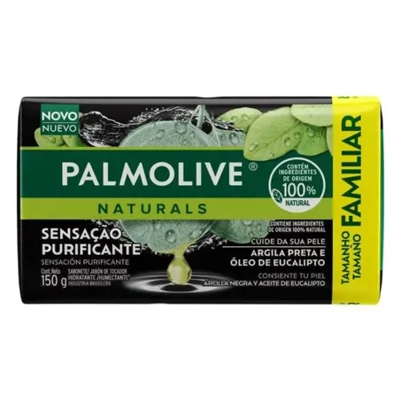 SABONETE PALMOLIVE ARGILA PRETA E ÓLEO DE EUCALIPTO 150G