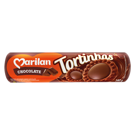 Bisc.rech.marilan tortinhas chocol 140g