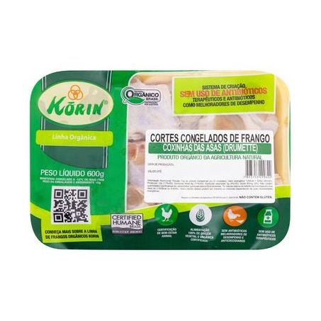 COXINHA ASA FRANGO ORG KORIN CONG 600GR