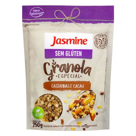 GRANOLA CASTANHAS E CACAU SEM GLÚTEN JASMINE ESPECIAL
