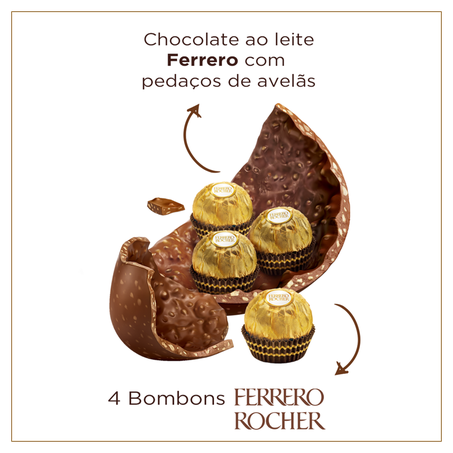 Ovo de Páscoa ao Leite Ferrero Rocher 225g 360-3
