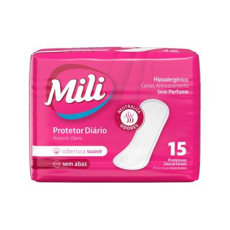 Protetor Diário Mili Premium Sem Abas Pacote 15UN