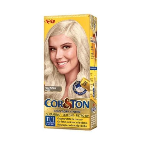 Tintura Para Cabelo Cor E Ton Louro Muito Claro Prata 11.11