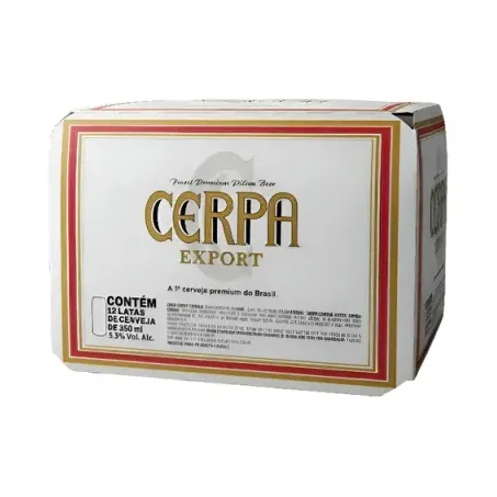 Cerveja cerpa export lata 350ml caixa com 12 unidades