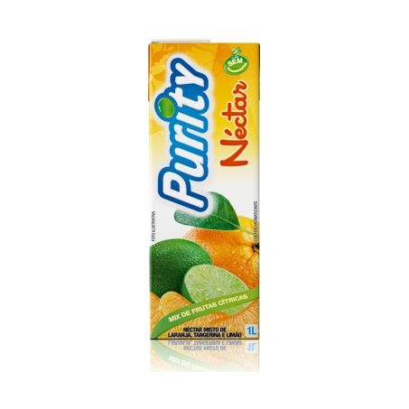 Suco Pronto Purity Néctar de Frutas Cítricas - Laranja, Tangerina E Limão Caixa 1LT