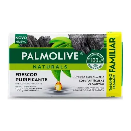 Sabonete em barra palmolive naturals sensação purificante carvão 150g