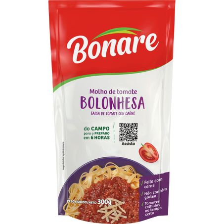 Molho de Tomate Bolonhesa Bonare 300G