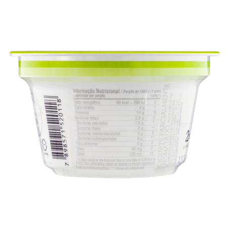 Iogurte Parcialmente Desnatado Grego 14g de Proteína Natural sem Adição de Açúcar Yorgus Pote 130g 360-1